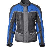 GMS Twister Neo imperméable à l’eau dames moto textile veste, noir/bleu, Taille 4XL