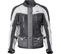 GMS Twister Neo imperméable à l’eau dames moto textile veste, Noir/Gris/Blanc, Taille 5XL