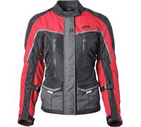 GMS Twister Neo imperméable à l’eau dames moto textile veste, noir-rouge, taille S pour femmes