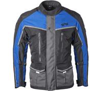 GMS Twister Neo veste textile de moto imperméable, noir-bleu, taille S pour homme