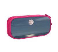 GMSGHJHDR Bright Moon at Hippie Trousse à crayons de grande capacité avec compartiments à fermeture éclair pour filles, garçons, étudiants, universitaires, bureau, rose, Taille unique, Organiseur de