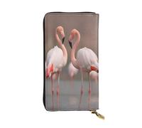GMSGHJHDR Flamingo Long portefeuille en cuir synthétique pour femme avec fermeture éclair - Portefeuille en cuir synthétique avec plusieurs emplacements pour cartes et poche pour pièces de monnaie,