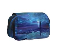 GMSGHJHDR Grande trousse à crayons ananas avec impression 3D - Double fermeture éclair - Pour l'école, les étudiants, les filles, les garçons, Northern Lights, Taille unique, Ensemble cartable