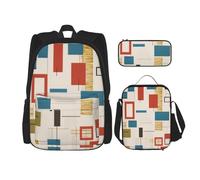 GMSGHJHDR Mountain View Sunny Day Sac d'école imprimé nature Sac à dos trousse à crayons et sac à déjeuner Sac à dos de voyage léger Sac à dos primaire pour enfants adolescents filles garçons