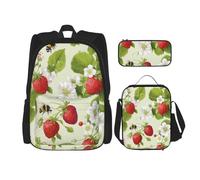 GMSGHJHDR Mountain View Sunny Day Sac d'école imprimé nature Sac à dos trousse à crayons et sac à déjeuner Sac à dos de voyage léger Sac à dos primaire pour enfants adolescents filles garçons