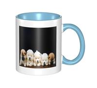GMSGHJHDR Tasses en céramique bicolores, 325 ml, motif chien paresseux 3D coloré à l'intérieur, tasse à café, tasse à café pour la maison, le bureau et la cuisine | pour micro-ondes