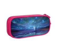 GMSGHJHDR Trousse à crayons avec impression 3D Northern Lights - Grande capacité - Avec compartiments - Fermeture éclair - Pour filles, garçons, étudiants, universitaires, bureau, rose, Taille unique