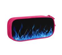 GMSGHJHDR Trousse à crayons de grande capacité avec compartiments à fermeture éclair - Motif flamme bleue - Impression 3D - Pour filles, garçons, étudiants, universités, bureau, rose, Taille unique