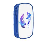GMSGHJHDR Trousse à crayons de grande capacité avec impression 3D Orque - Avec compartiments - Fermeture éclair - Pour filles, garçons, étudiants, universitaires, bureau, bleu, Taille unique