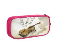 GMSGHJHDR Trousse à crayons de grande capacité avec motif papillon et violoncelle avec impression 3D, sac de papeterie scolaire avec compartiments zippés, trousse à crayons pour filles, garçons