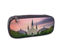 GMSGHJHDR Trousse à crayons en cuir avec impression 3D Ladybug - Grande capacité - Avec fermeture éclair - Pour filles, garçons, étudiants, universités, bureau, Jackson Square, Taille unique