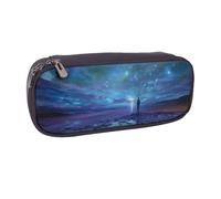 GMSGHJHDR Trousse à crayons Northern Lights en cuir avec impression 3D - Grande capacité - Avec fermeture éclair - Pour filles, garçons, étudiants, universités, bureau, Northern Lights, Taille unique