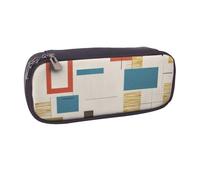 GMSGHJHDR Trousse à crayons Northern Lights en cuir avec impression 3D - Grande capacité - Avec fermeture éclair - Pour filles, garçons, étudiants, universités, bureau, Moderne du milieu du siècle
