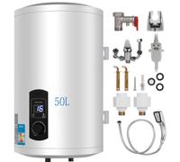 GMSLuu Chauffe-eau électrique à accumulateur d'eau chaude - Contrôle intelligent - Réservoir intérieur : 35 l - Chauffe-eau électronique instantané - Affichage numérique pour salle de bain cuisine 2