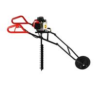 GMSLuu Tarière de tarière excavatrice à essence manuelle pour agriculture forestière 63 cc Post Hole Digger Terre Auger Rouge