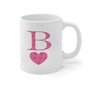 GMug Journée de l'amour avec un cœur Roses et la lettre B Tasse à cafe | Gamers 2 PièCes Réutilisable Tazza Colazione Rillant Tazzine Caffe FêTe Des PèRes FêTe