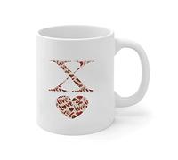 GMug Journée des gestes sincères Cœur Alphabet X Tasse à cafe Future | MariéE 2 PièCes Rillant Tazza per Tè o Caffè Élégant Tazzine Caffè DéPart GoûTer