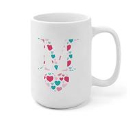 GMug Journée des gestes sincères, initiales en forme de cœur M Tasse à | cafe Evjf 2 PièCes Élégant Tazza Colazione Robuste Tazzine Caffe Maitresse Grand-MèRe