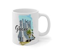 GMug Paysage urbain des monuments du Ghana (Impression) Tasse A Cafe Evjf | 2 PièCes Rillant Tazzine Caffè Humour Tazza Colazione Femme Fans