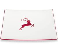 Gmundner Keramik Bordeaux Rouge Cerf Assiette de présentation Trend 31x31cm