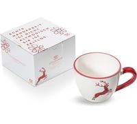 Gmundner Keramik Bordeauxr. Hirsch, Tasse à thé Maxima 0,4 litre