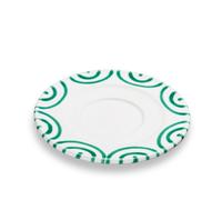 Gmundner Keramik Grüngeflammt Soucoupe Cappuccino (Ø 14cm)