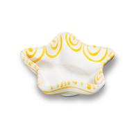 Gmundner Keramik Jaune flammé, Coupe en étoile (L : 14cm)
