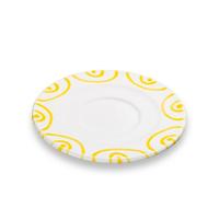 Gmundner Keramik Jaune flammé, Soucoupe Cappuccino (Ø 14cm