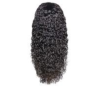 Gmuret 24 Pouces Perruque Femmes, Perruque bou Cheveux Humains Noir Avant de Lacet Perruque Suisse Dentelle Perruque Avant de Lacet Perruque Cheveux Humains Perruque bouclés Noir