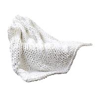 Gmuret Couverture tricotée épaisse, Couverture en Laine Couverture tricotée Couvre-lit Jeter à la Main lit pour Animaux de Compagnie Chaise canapé Super Grand Bras Couverture