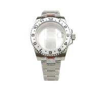 GMVGKLCPCF Boîtier de montre for homme + bracelet for dos transparent en acier inoxydable 40 mm Convient for NH35 NH36 for MINGZHUDG2813 3804 for Miyota 8205 8215 821A Moveme(4,NH35 36Watch case)