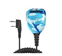GMVGKLCPCF Convient for Le Microphone Baofeng UV-18 for Micro Haut-Parleur Pro Max UV-5RH Double for Casque étanche PTT Tangent for Talkie-walkie Quansheng UV-K5 UV-K6(Dual PTT-Blue Camo)