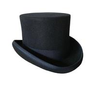 GMVZGQW Fedora Chapeau classique en feutre de laine pour homme, casquette équestre, chapeau magique, chapeau haut-de-forme, chapeau haut-de-forme, chapeau vintage pour fêtes (bleu foncé, taille XL, 60