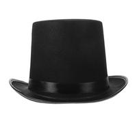 GMVZGQW Fedora Chapeau melon unisexe pour homme - Chapeau melon noir - Chapeau haut-de-forme - Chapeau de magicien pour fêtes (noir)