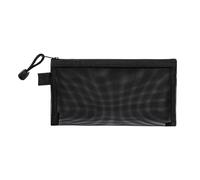 GMVZGQW Lot de 10 pochettes en maille transparente avec fermeture éclair - Trousse à crayons pour étudiants - Emballage cosmétique - Pochette de rangement pour maquillage - Pochette pour voyage (noir)