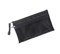 GMVZGQW Lot de 3 trousses transparentes en maille avec fermeture éclair - Pour ranger vos factures - En nylon transparent - Pour examen, papeterie - Pour voyage, Noir/blanc, A6-3PCS