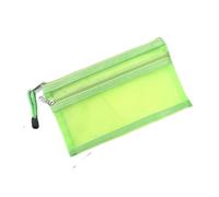 GMVZGQW Lot de 3 trousses transparentes en maille avec fermeture éclair - Pour ranger vos factures - En nylon transparent - Pour examen, papeterie - Pour voyage, Vert, A6-3PCS