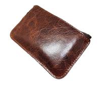 GMVZGQW Mini sac banane à fermeture éclair en cuir pour carte d'identité, permis de conduire, passeport, portefeuille, étui de téléphone portable pour sorties, S-Marron, One Size