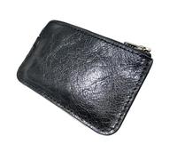 GMVZGQW Mini sac banane à fermeture éclair en cuir pour carte d'identité, permis de conduire, passeport, portefeuille, étui de téléphone portable pour sorties, S-noir, One Size