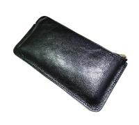 GMVZGQW Mini sac banane à fermeture éclair en cuir pour carte d'identité, permis de conduire, passeport, portefeuille, étui de téléphone portable pour sorties, Xl-noir, One Size