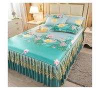 GMVZGQW Parure de lit 3 pièces pour lit double classique en dentelle - Lavable en machine - Couvre-lit de mariage - Housse de matelas (couleur Q, 200 x 220 cm)