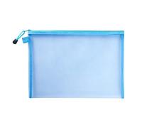 GMVZGQW Pochettes en maille en nylon transparent pour documents de test A4, A5, A6, pour bureau, étudiant, stylo, puzzle, voyage, etc, Bleu, A5(23.5X17cm)