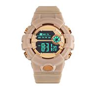 Gmw5610 Montre numérique pour homme avec chronomètre et affichage LCD, café, taille unique