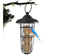 GMWD Mangeoire à oiseaux d'extérieur en métal résistant aux écureuils à suspendre avec support pour boules de graisse - Outil pour distributeur de nourriture pour oiseaux