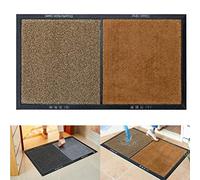 GMWD Paillasson désinfectant pour porte avant, Tapis d'entrée extérieur, Marron, Medium, Rustique