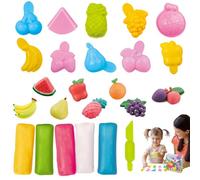 GmwyCzV 19 Pièces Pate à Modeler Sets, Paradis des Fruits - Outils pour Plasticine, Outil Pétrissage Bricolage, Accessoires d'argile, Jouet Enfant 3 4 5 Ans, Cadeaux Créatifs pour Garçons et Filles