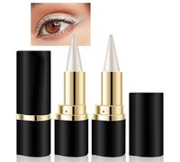 GmwyCzV 2 Pièces Matte Quick-Dry Eyeliner, Eye-liner Argenté Imperméable Anti-Taches, Longue Durée Liquide Eye-Liner Stylo Eyeliner, Eyeliner Mat à Séchage Rapide pour le Maquillage des Yeux