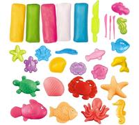 GmwyCzV 21 Pièces Pate à Modeler Sets, Le Monde sous Marin - Outils pour Plasticine, Outil Pétrissage Bricolage, Accessoires d'argile, Jouet Enfant 3 4 5 Ans, Cadeaux Créatifs pour Garçons et Filles
