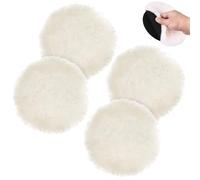 GmwyCzV 4 Pièces Tampon Polissage, 125mm Pad Polissage Laine, Accessoires Polish Voiture, Pad Polissage Voiture pour Meulage et Cirage, Polir Verre, Plastique, Métal, Marbre