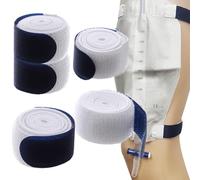 GmwyCzV 5 Pièces Sangle de Jambe de Cathéter, Sangle de Jambe de Cathéter Adhésif, Support de Sac de Jambe Urinaire Fixation, Support de Poche Cathéter Lavable Réutilisable et Confortable
